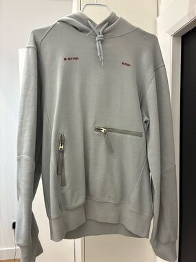 G-Star Raw grey Hoodie with Zipper Pockets